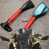 For BMW S1000RR HP2 HP4 Triumph DAYTONA 675 R CNC Aluminum Motorcycle Handlebar Rear View Mirrors Blue Anti-glare Mirror