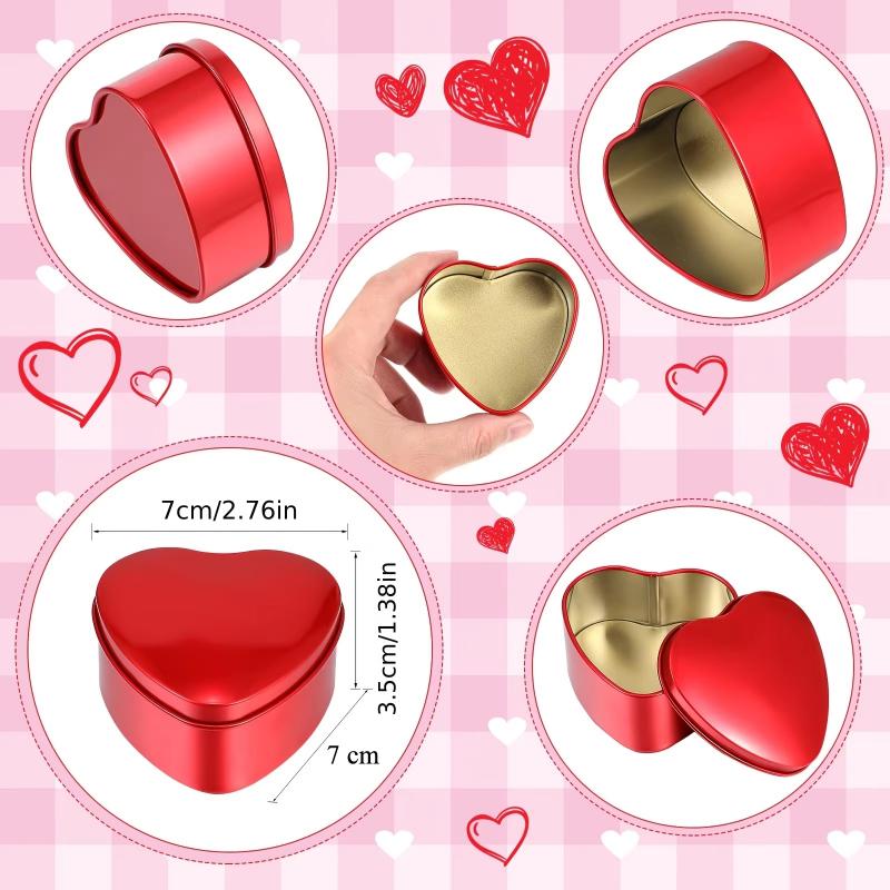 Wonderful Creative Tinplate Box Packaging, Wedding Candy Box, Small Heart-shaped Tin Box, Gift Packaging, Candy Tin Box