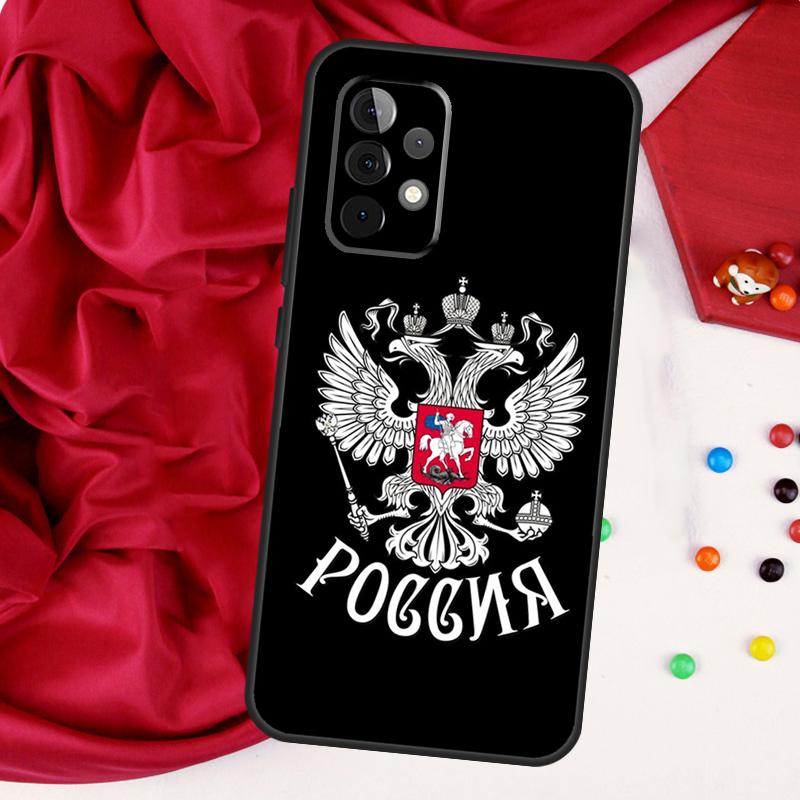 Russia Coat Of Arms Eagle Flag Case For Samsung Galaxy A54 A34 A14 A52 A72 A13 A33 A53 A73 A51 A71 A12 A22 A32 Cover