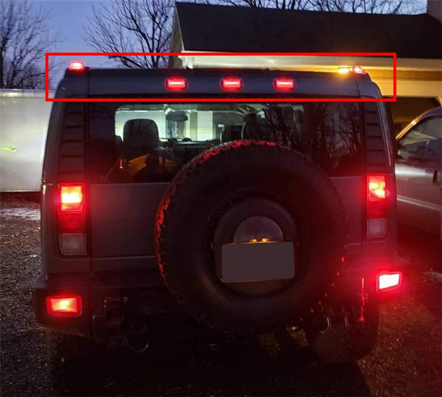Для Hummer H2 2003-2009 Дымчатый светодиодный габаритный огонь на крышу + Передний задний светодиодный боковой габаритный огонь Сигнальная лампа 14 шт./компл.