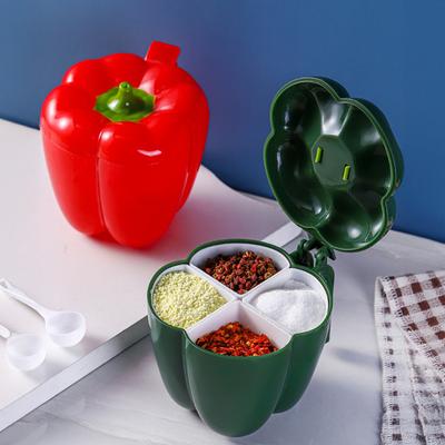 Креативная банка для приправ, органайзер для специй, разделенная коробка для приправ, соль, перец, чили, соус, сахар, кухонный гаджет для дома, ресторана, шведского стола