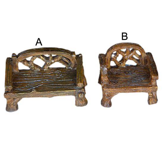 Прочная, яркая, практичная, широко применяемая миниатюрная скамейка, декоративный мини-мир, сказочный сад