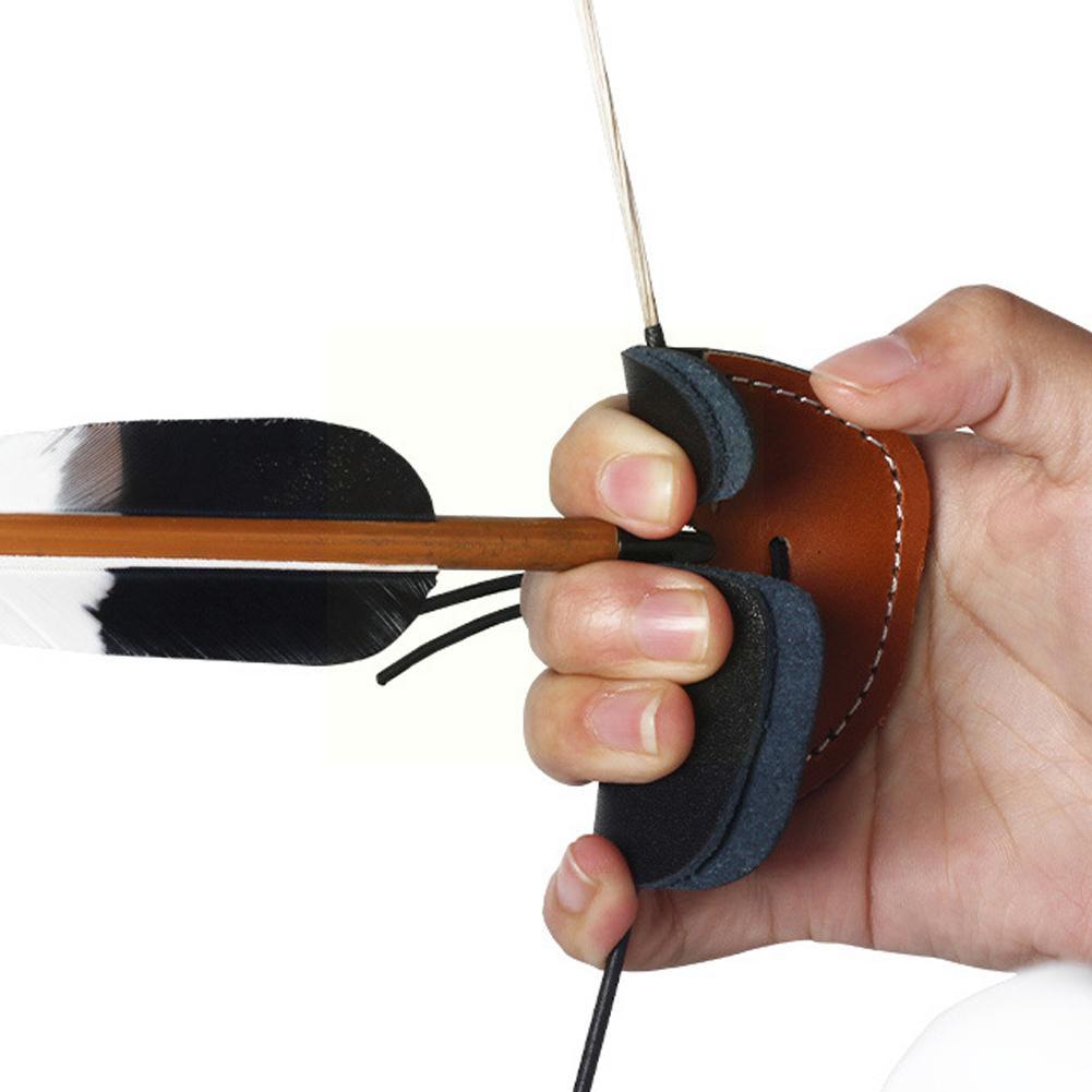 Защита для пальцев для стрельбы из лука, толстая кожа, лук, стрелы, защитное оборудование, защита для снаряжения, накладка для пальцев, перчатки для стрельбы из лука Protecti I9Z6