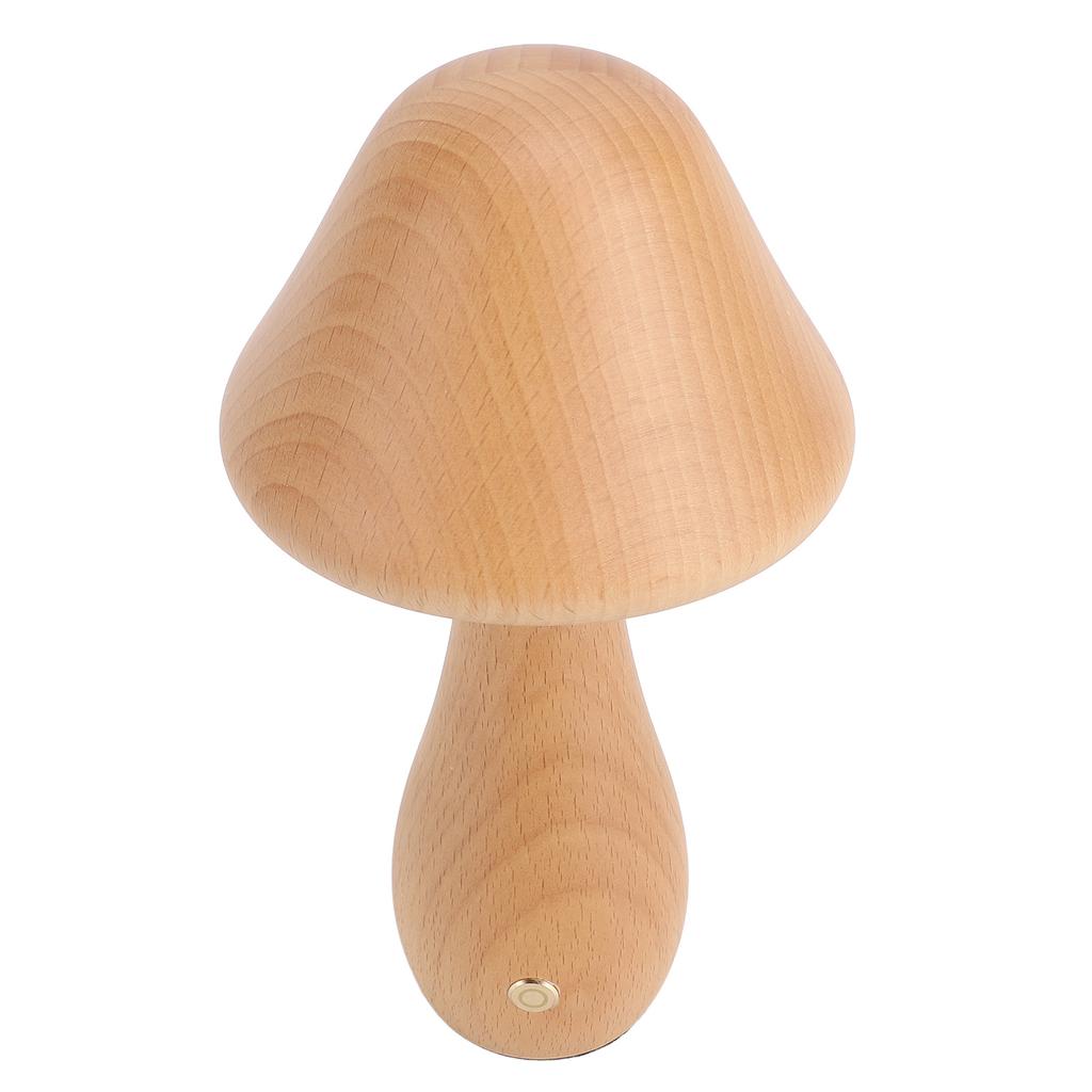 Wooden Mushroom Lamp 3000K 4000K 6000K Stepless Dimmable Touch Control 150 Degree Rotatable