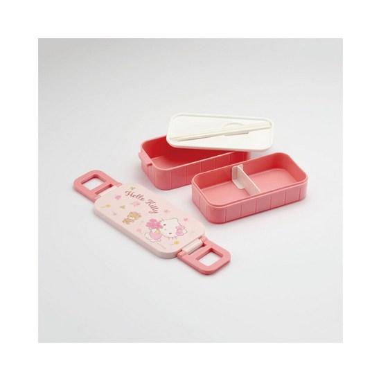 Портативное антибактериальное устройство 600 мл YZW3AG + крышка + перегородка + силиконовая прокладка + средняя крышка + набор палочек для еды, Hello Kitty, 1 шт.