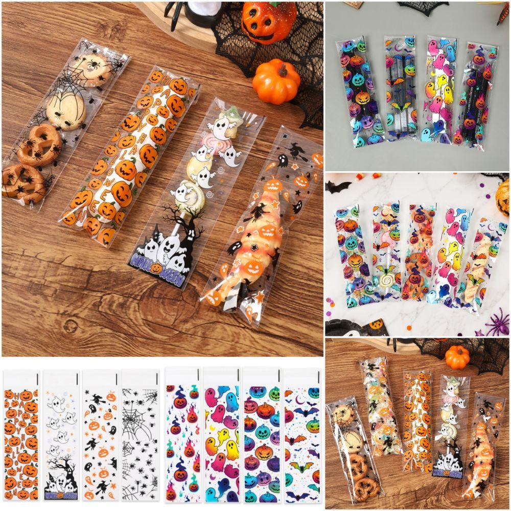 50/100PCS Multicolor Halloween Candy Bag Mixed Printed Wrapping Bag Party Supplies