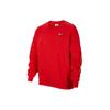 Nike Solid Color Crew Neck Casual Long Sleeve Pullover Kids Tops University-Red FZ6561-657