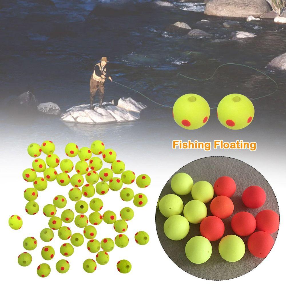 50pcs Beans Fishing Floats Beads 6-15mm Fishing Floating 2025 Foam Floats Ball Outdoor Fishing