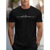 2025 Men's Short-sleeved Sweatshirts with Letters Printed On Them, Round Necks, and Comfortable T-shirts