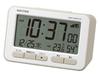 RHYTHM Alarm Clock Radio Clock Electronic Sound Alarm Thermometer Hygrometer Calendar Beige X 12 X Fit Wave D234 8RZ234SR38 (Snooze Included) 7.8