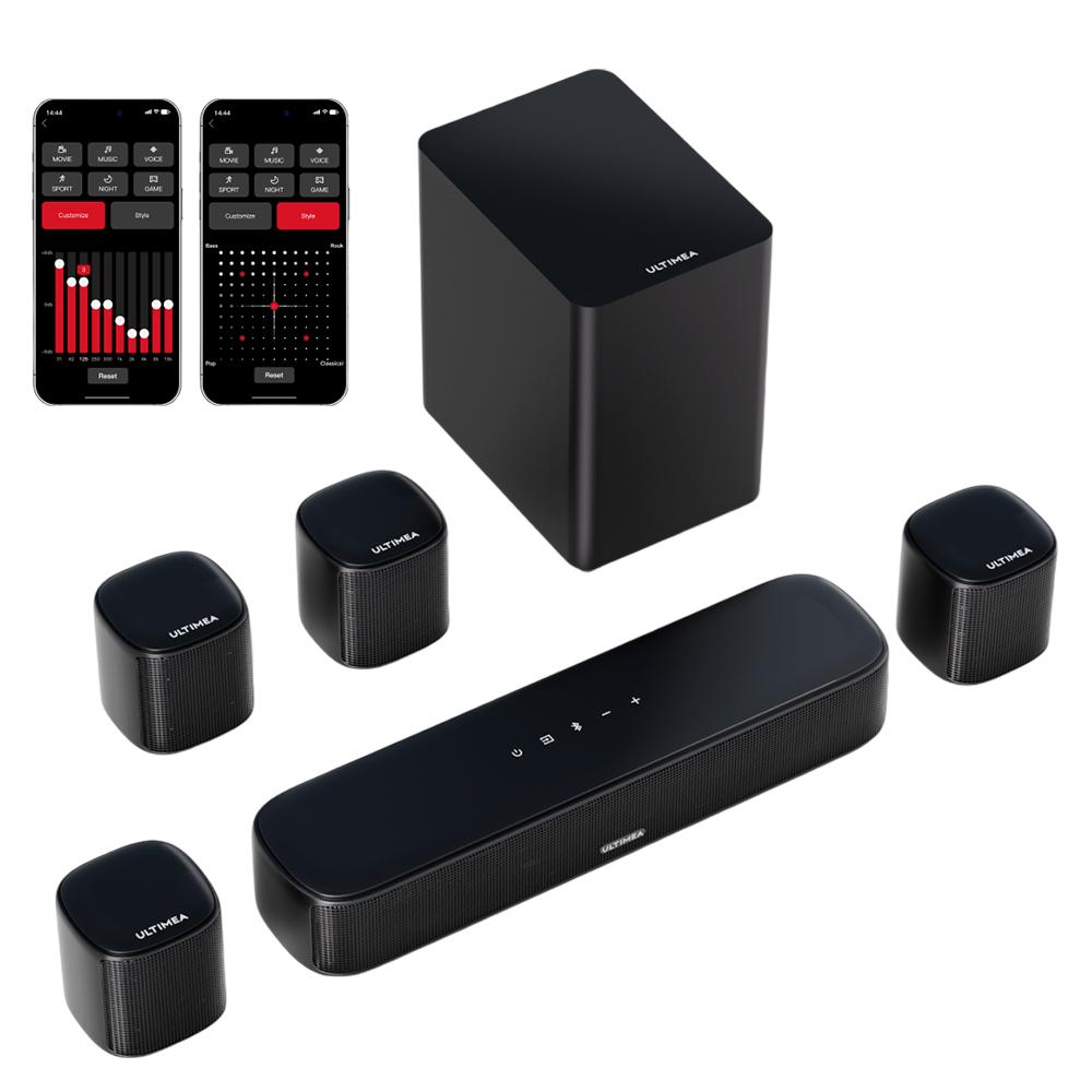 Ultimea  Aura  A40 Soundbar Subwoofer Speaker Kit, 7.1 Channel, App Control, 10 Bands Equalizer Settings