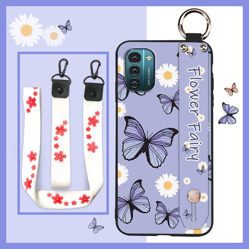 Kickstand Protective Phone Case For Nokia G11/G21 Flower Anti-knock Ring Shockproof Fashion Design Soft Case Durable