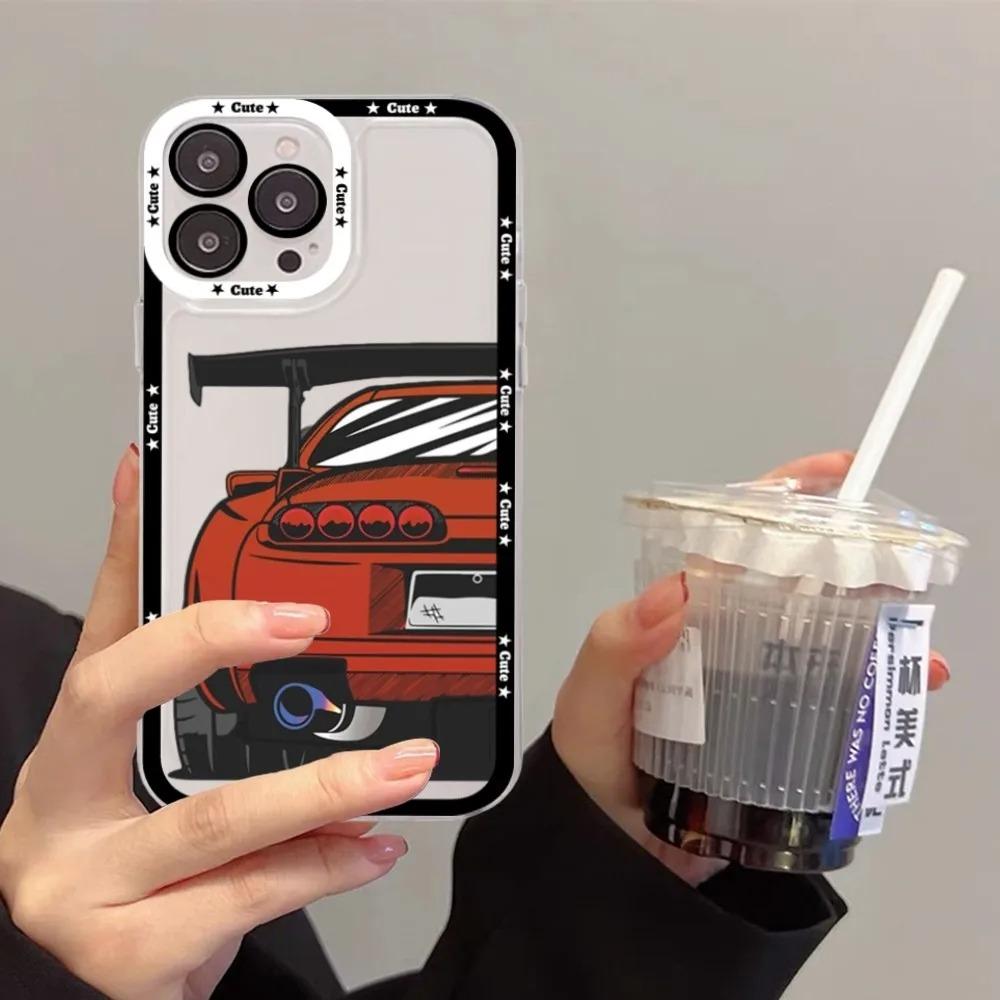 Япония JDM Спортивный автомобиль Чехол для телефона Для IPhone 16 15 14 13 12 11 Pro Max XS X XR SE 2020 2022 Plus Mini Защитный чехол