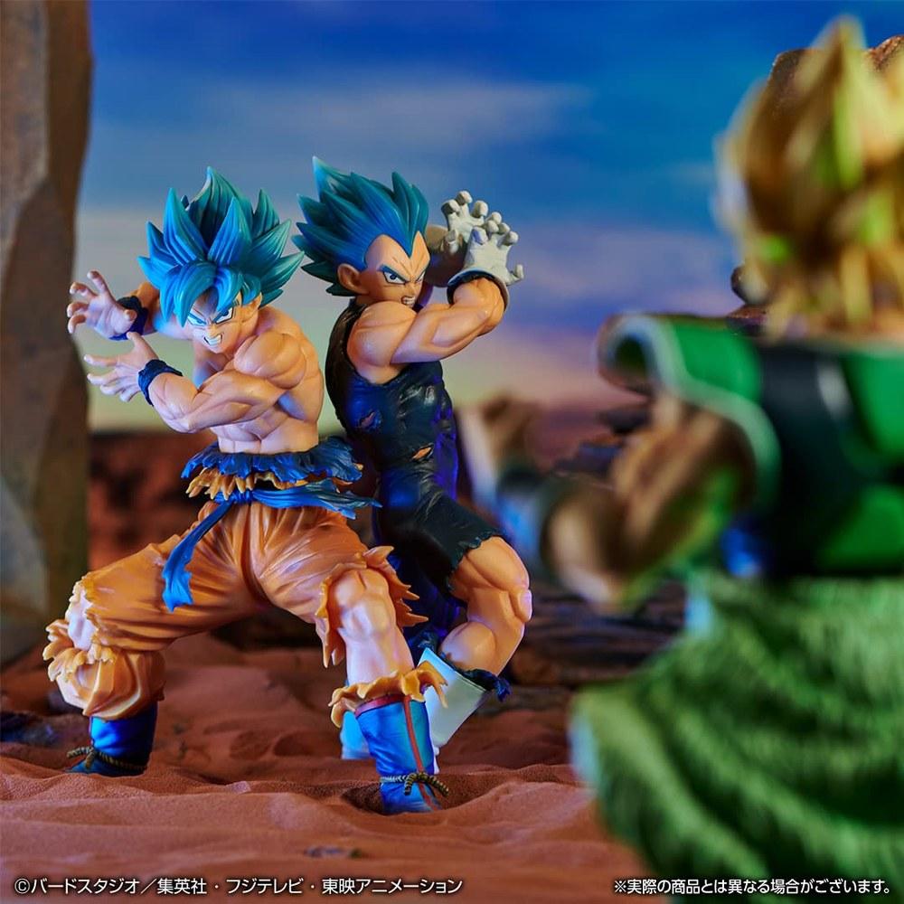 Bandai Ichiban Kuji Dragon Ball VS Omnibus Super Приз А Гоку и Веджета Супер Сайян Бог Супер Сайян Фигурки