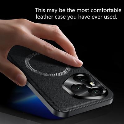 Текстура кожи Магнитный чехол Magsafe для Honor 400 300 200 100 Magic X70 X60 X9C 8 7 6 5 Pro Ultra Защитная крышка для камеры