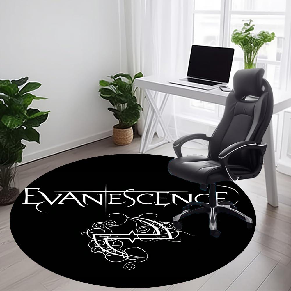 1PC Evanescence Music Office Round Area Rug, Indoor Mat Suitable For Office, Under Office Chairs Bedroom Living Room Home Decor DT1212041