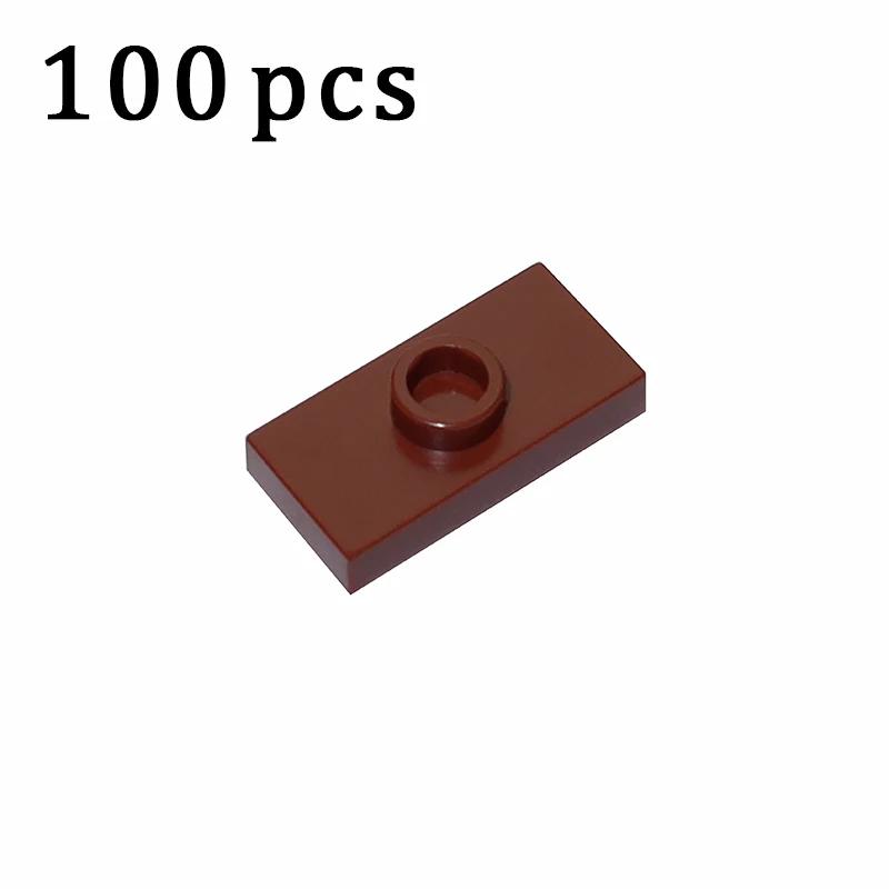 100 ШТ. 15573 3794 Пластина 1x2 с 1 шипом Детали Конструктора Части Сборки Частицы Совместимые с Changeover Креативные Кирпичики