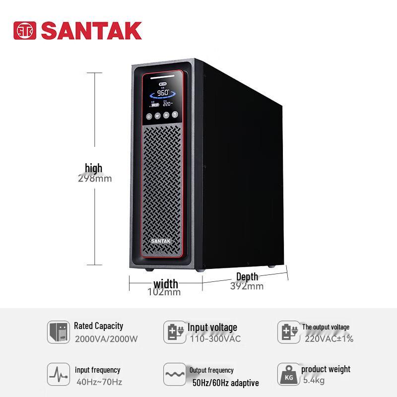SANTAK C2KS Online UPS CN plug (adapter included)
