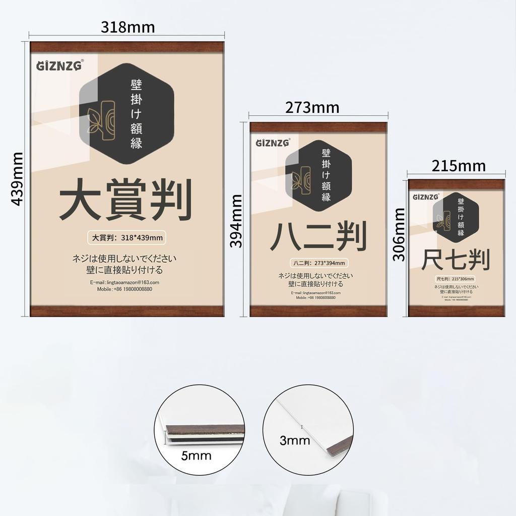 Giznzg A4 Certificate Magnetic Acrylic Display Frame for Interchangeable Colored Paper Frames for Art Panels and Resin Vertical and Horizontal Durable