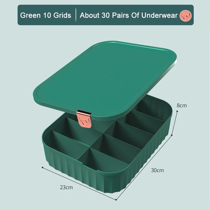 New 1PC Underwear Storage Box Home Compartment Bra Underwear Socks Three-in-one Organizer Artifact Drawer Box