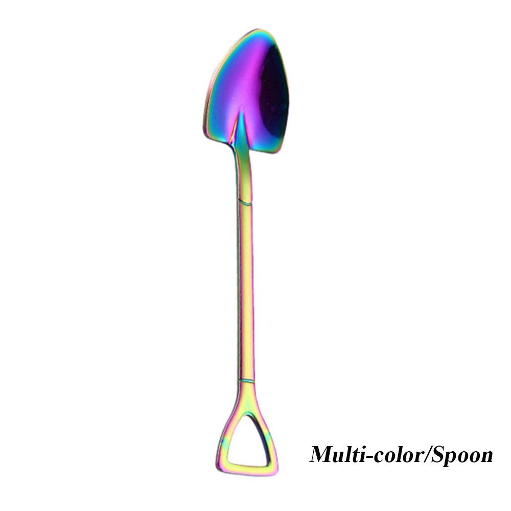 New Long Handle Kitchen Ice Cream Stainless Steel Spoon Fork Shovel Shape