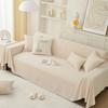 Simple Solid Color Sofa Towel One Piece Full Coverage Couch Cover All-season Universal Anti Slip Dust-proof Sofa Mat Home Decor