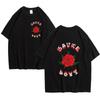 Men Cotton TShirts Rapper Eladio Carrion Print Women Rose Flower Graphics TShirts Sauce Boyz Music Album Unisex Hip Hop Top Tee