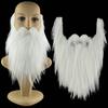 Santa Claus Wig And Beard Synthetic Hair Diy Fancy Dress Fake Beard Short Cosplay Wigs For Men White Hairpiece Accessories