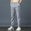 Летние тонкие деловые брюки быстросохнущие повседневные модные трендовые облегающие молодежные прямые брюки изо льда