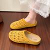 Мода 2025 Замшевые клоги для женщин Мюли Пробковая стелька Перфорированная женская обувь с поддержкой свода стопы Модные нескользящие уличные пляжные шлепанцы 26