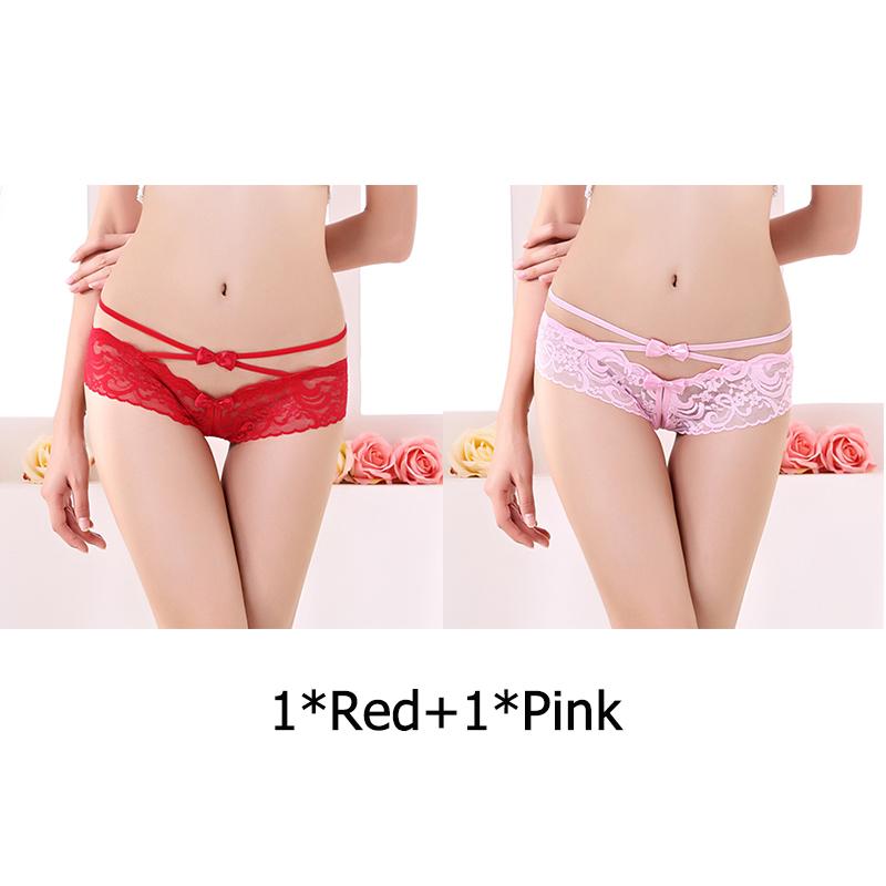 Women's Panties Open Crotch Thongs Sexy Hollow Briefs Underwear Erotic T-Backs Sweet Crotchless Seamless Panty