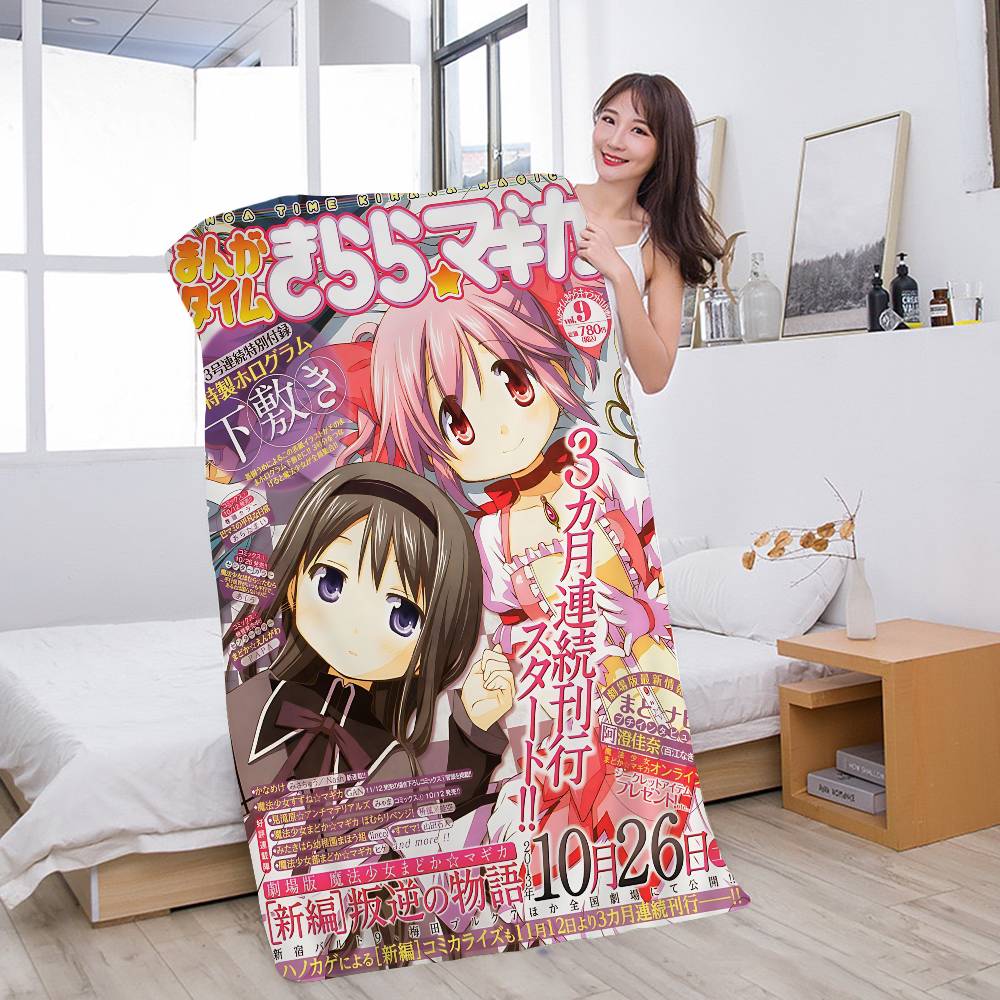 Puella Magi Madoka Magica Аниме Пляжное полотенце Для детей Полотенце для ванны Полотенце для бассейна Подарок на отпуск Полотенце для пикника Подарок на вечеринку