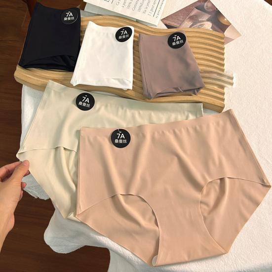 Женские трусики бесшовные средней талии плюс размер Ice Silk Tummy Control Хорошая воздухопроницаемость