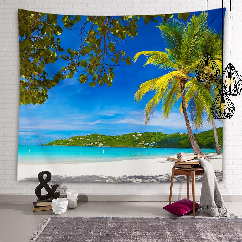 Nature Beach Scenery Wall Art Tapestry Turtle Tapestry Wall Decor Backdrop Cloth Living Room Bedroom Room Home Decor