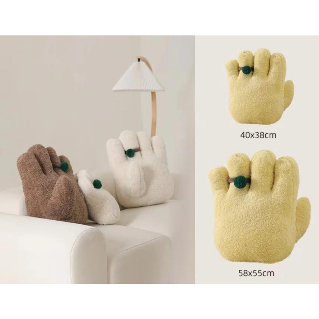 Nordic Style Palm Pillow Creative Simulation of Wearing Ring Five Finger Hand Shaped Solid Color Living Room Sofa Cushion Pillow
