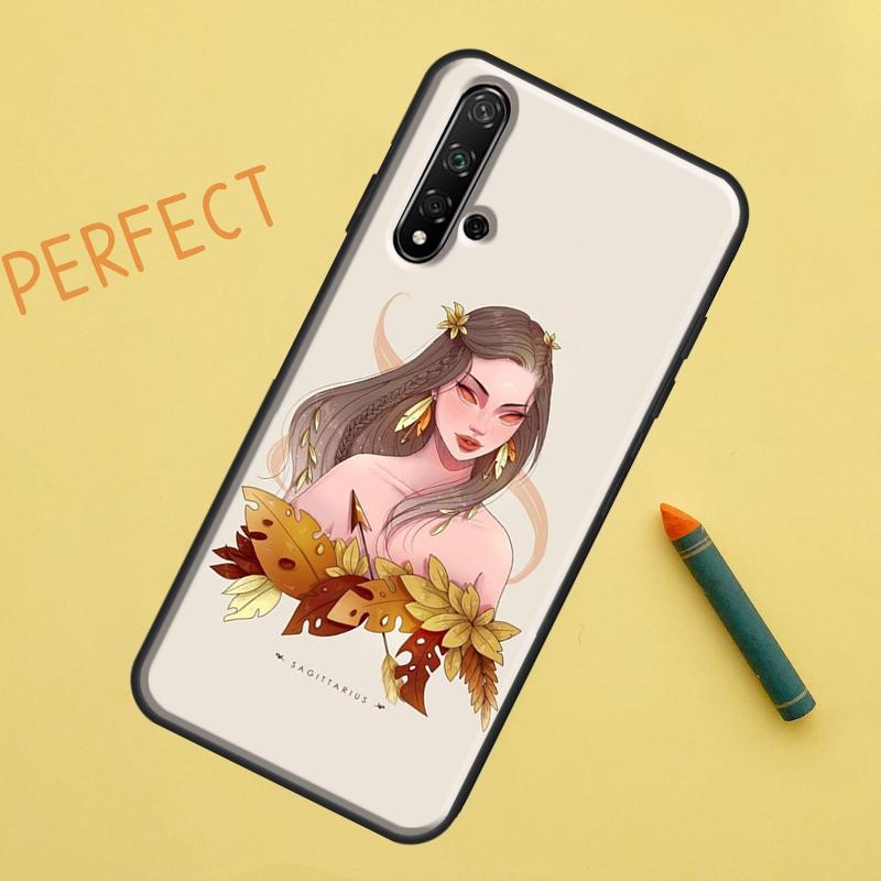 Чехол для Huawei Nova Y91 Y70 Y72 Y73 Y60 Y90 Y61 8i 7i 11i 12i 12s 9 10 SE P20 P30 P40 Lite со знаком зодиака Дева Скорпион Телец
