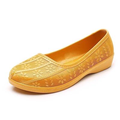 Водонепроницаемая обувь для работы в ресторане, женские мокасины, дождевые туфли, женские галоши из ПВХ, кухонная обувь, женские туфли без застежек, дождевые туфли на плоской подошве