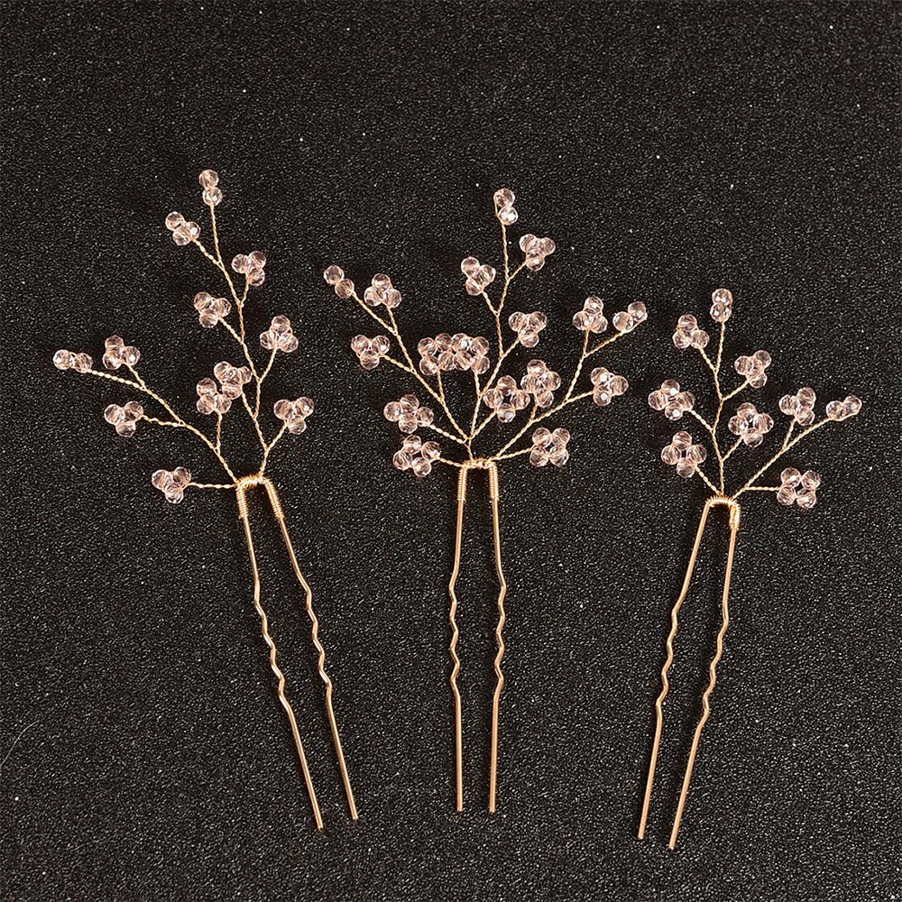 Handmade Pearl Hairpins U-Shaped Updo Decoration Vintage Hair Jewelry Gift for Women