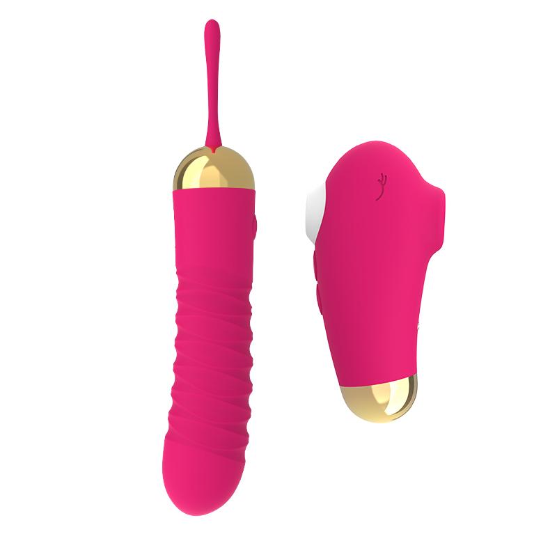 Upgraded Sex Toy with 10 Sucking &5Thrusting Vibrating Dildos,Remote Control Wearable Vibrator, Adult Sex Toys for Female Couple