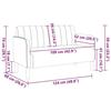 VidaXL Loveseat Sofa Light Grey 109 Cm Velvet, Two-seater Sofa, Divan, Living Room Seating, Sofa, Upholstered Sofa, 4100587