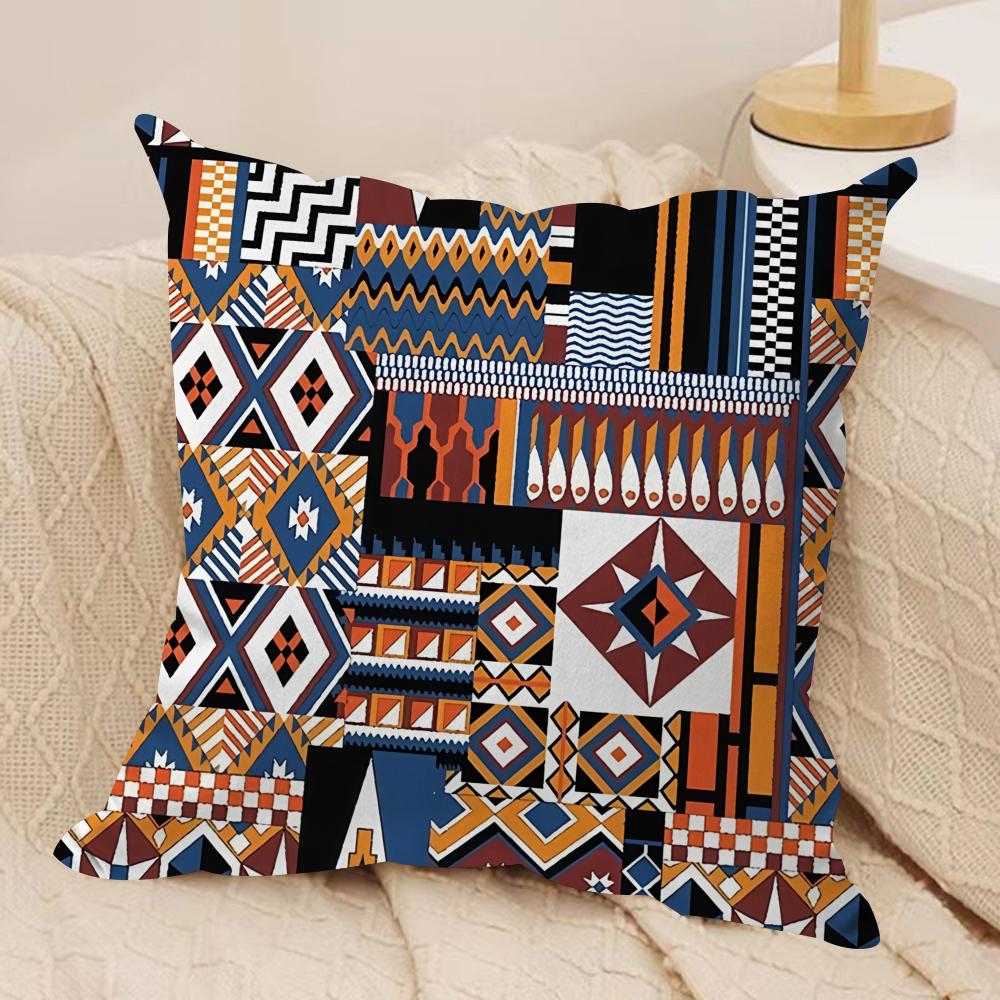 African Living Art Cushion Cover Soft Plush Fabric DoubleSided Printed Cushion Covers for All Seasons Home Decor