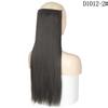 XINRAN 60cm Long Straight Clip In Hair Extensions Synthetic Fiber Hair Piece for Women