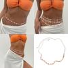 Summer Beach Body Chain Adjustable Colorful Beads Waist Chain Jewelry Stackable Belly Chain for Women Lady Girls
