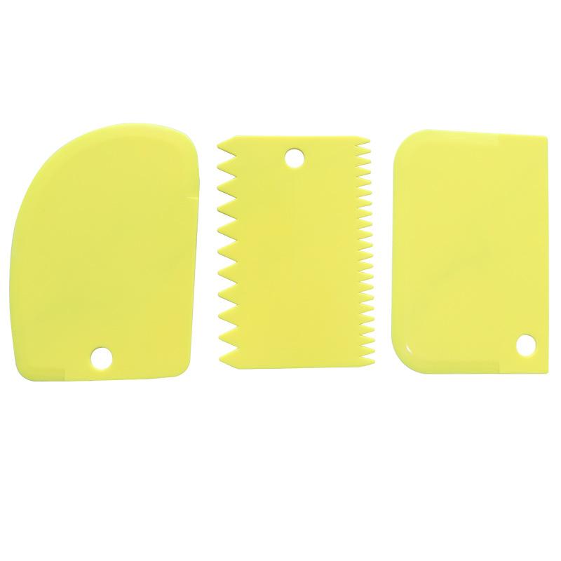 3Pcs/Set Dough Icing Fondant Scraper Plastic Cake Baking Cream Modelling Tool