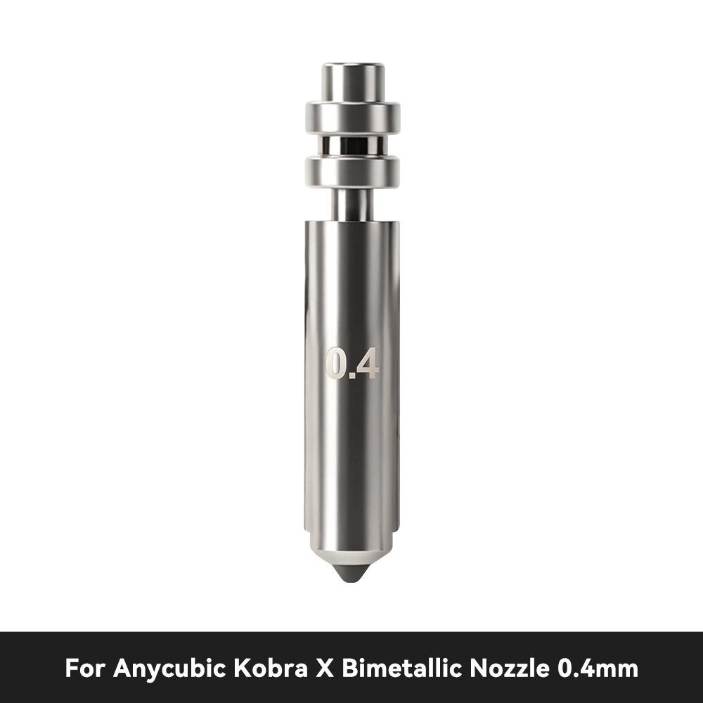 Kobra X Bimetallic Nozzle For Anycubic Hotend Print Head Assembly 0.25/0.4/0.6/0.8mm Resist 300°C Hotend 3D Printer Accessories