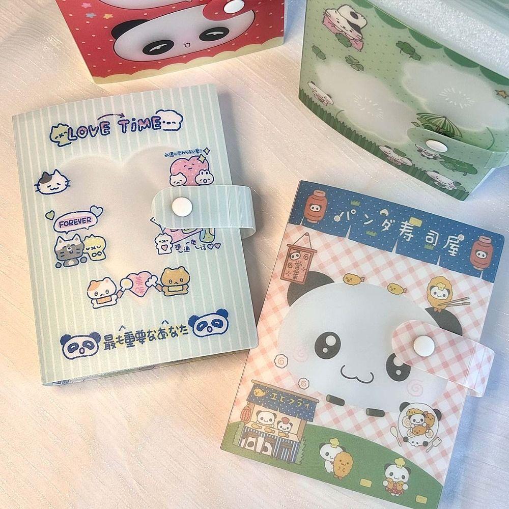 Panda Theme A6 Storage Binder Clover Design Sticker Storage Book Stickers Binder Scrapbook