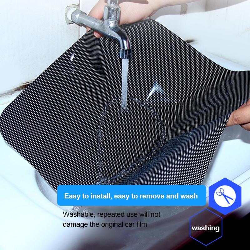 2 шт. 42x38 см DIY наклейки для автомобиля солнцезащитные козырьки защита от солнца оконная крышка черный солнцезащитный козырек из ПВХ боковое окно щиток с небольшими отверстиями