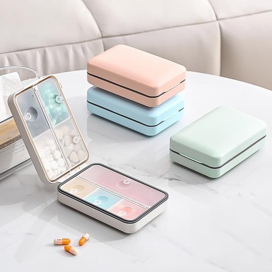Magnetic Pill Box Waterproof Good Seal 7 Days Weekling Pill Organizer 8 Compartments Portable