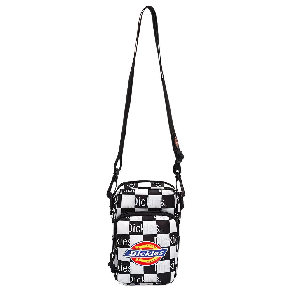 Dickies Versatile Zipper Messenger Bag Crossbody Shoulder Bag Unisex bags Black White Checkered 192U90LBB40