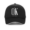 Unisexs Street Ok Letter Print baseball cap Summer Unisexs Casual adjustable sun hat fashion woUnisexs Breathable snapback hats